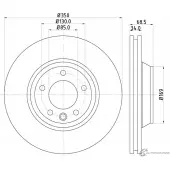 Тормозной диск PAGID 98200 1217 0 1 98200 1217 65117 Volkswagen Touareg (7LA, 7L6, 7L7) 1 Внедорожник 4.2 FSI 314 л.с. 2007 – 2009