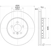 Тормозной диск PAGID 65138 98200 2668 Bmw Z4 (E89) 2 Кабриолет 3.0 sDrive 35 is 359 л.с. 2009 – 2024 98200 2668 0 1