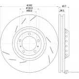 Тормозной диск PAGID 65174 3ZKQC Porsche Panamera (970) 1 Хэтчбек 4.8 GTS 435 л.с. 2012 – 2013 98200 2143 0 1