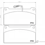 Тормозные колодки, дисковые, комплект PAGID 29 324 29764 Fiat Strada C5000