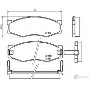 Тормозные колодки, дисковые, комплект PAGID 210 99 21119 T0004 Nissan Serena (C23) 1 Минивэн 1.6 102 л.с. 1994 – 2000