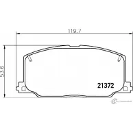 Тормозные колодки, дисковые, комплект PAGID Toyota Corona (T190) 10 Седан 2.0 (ST191) 126 л.с. 1992 – 1997 T0042 2137 2 7247D356