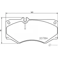 Тормозные колодки, дисковые, комплект PAGID T0311 Mercedes G-Class (W463) 2 Внедорожник 5.0 G 500 292 л.с. 2004 – 2005 207 84 29784