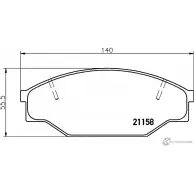 Тормозные колодки, дисковые, комплект PAGID T0331 7205D303 Toyota Hilux (N140, 50, 60, 70) 6 Пикап 2.4 145 л.с. 1997 – 2005 211 58