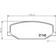 Тормозные колодки, дисковые, комплект PAGID Suzuki Jimny (JB, SN) 1 Внедорожник 2д 1.3 16V 4WD (SN413) 80 л.с. 1998 – 2025 2 1142 7540D660 T0350
