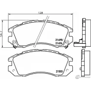 Тормозные колодки, дисковые, комплект PAGID Subaru Impreza (GFC) 1 Купе 2.0 i 116 л.с. 1995 – 2000 2 1495 21496 T0397