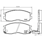 Тормозные колодки, дисковые, комплект PAGID Mitsubishi Lancer 7 (CB) Универсал 1.8 i (CB5) 117 л.с. 1992 – 2003 21648 T0398 2164 7