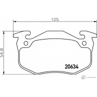 Тормозные колодки, дисковые, комплект PAGID 7333D453 T1065 2 0634 1193394028