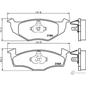 Тормозные колодки, дисковые, комплект PAGID 21868 T1094 21 866 Volkswagen Polo (9A4, 9A2, 9N2) 4 Седан 2.0 Total Flex 120 л.с. 2008 – 2014