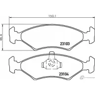 Тормозные колодки, дисковые, комплект PAGID T1141 Ford KA 2 (CCU, RU8) Хэтчбек 1.6 Flex 102 л.с. 2008 – 2024 2310 3 23104