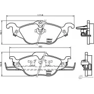 Тормозные колодки, дисковые, комплект PAGID 2306 3 T1164 23064 Opel Astra (G) 2 Хэтчбек 1.8 (F08. F48) 110 л.с. 2003 – 2004