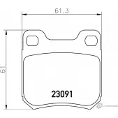 Тормозные колодки, дисковые, комплект PAGID 23 091 T1206 7686D811 Saab 9-5 (YS3E) 1 Универсал 2.0 t BioPower 150 л.с. 2006 – 2009