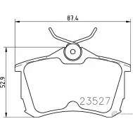 Тормозные колодки, дисковые, комплект PAGID 2352 7 A9DNQUA T1255 Honda Accord 7 (CL, CN) Седан 2.0 R 218 л.с. 2003 – 2008