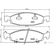 Тормозные колодки, дисковые, комплект PAGID 23632 T1296 2363 1 Jeep Grand Cherokee (WJ, WG) 2 Внедорожник 4.7 V8 4x4 223 л.с. 1999 – 2005