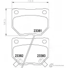 Тормозные колодки, дисковые, комплект PAGID 233 81 Subaru Impreza (GG) 2 Универсал 2.0 AWD 250 л.с. 2005 – 2007 T1298 23382