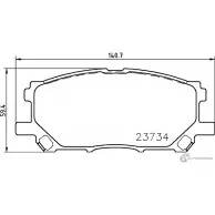 Тормозные колодки, дисковые, комплект PAGID 23 734 T1316 1193394699 23989