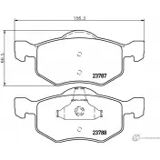 Тормозные колодки, дисковые, комплект PAGID 23788 23 787 T1322 Ford Escape 1 (CD2, U204) Кроссовер 2.0 Zetec 129 л.с. 2001 – 2004