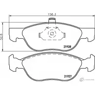 Тормозные колодки, дисковые, комплект PAGID T1326 Fiat Punto (188) 2 Хэтчбек 1.4 87 л.с. 2010 – 2012 21928 219 27