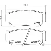 Тормозные колодки, дисковые, комплект PAGID 23932 239 31 T1363 Kia Sorento (JC, BL) 1 Кроссовер 3.3 245 л.с. 2007 – 2008