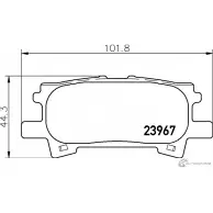 Тормозные колодки, дисковые, комплект PAGID 239 67 7897D996 T1379 Lexus RX (XU30) 2 Внедорожник 3.3 330 (MCU38) 226 л.с. 2005 – 2006