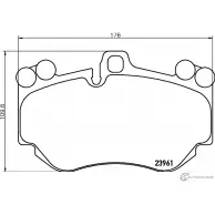 Тормозные колодки, дисковые, комплект PAGID Porsche Cayenne (9PA) 1 Кроссовер 4.8 Turbo 507 л.с. 2007 – 2009 00CDM0L 239 61 T1414