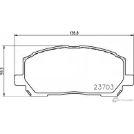 Тормозные колодки, дисковые, комплект PAGID 7761D884 T1431 2370 3 Toyota Highlander (U20) 1 Кроссовер 3.3 4WD (MCU28) 233 л.с. 2003 – 2007