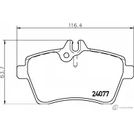 Тормозные колодки, дисковые, комплект PAGID 2 4077 Mercedes A-Class (W169) 2 Хэтчбек 2.0 A 160 CDI (1606. 1606) 82 л.с. 2004 – 2012 T1453 315H1G