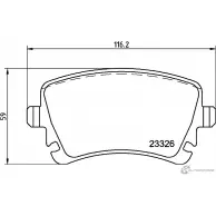 Тормозные колодки, дисковые, комплект PAGID 7921D1018 Volkswagen Transporter (T5) 5 Автобус 2.5 112 л.с. 2003 – 2004 2332 6 T1469