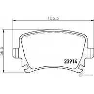 Тормозные колодки, дисковые, комплект PAGID GIWM02 239 14 Volkswagen Passat (B6) 4 Седан 3.6 FSI 4motion 280 л.с. 2005 – 2010 T1492