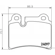 Тормозные колодки, дисковые, комплект PAGID Volkswagen Touareg (7LA, 7L6, 7L7) 1 Внедорожник 4.2 FSI 314 л.с. 2007 – 2009 240 97 SMV5DAA T1500