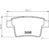 Тормозные колодки, дисковые, комплект PAGID 242 60 7976D1071 Ford Mondeo 3 (GE, B4Y) Седан 2.0 144 л.с. 2000 – 2007 T1534