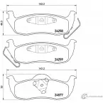 Тормозные колодки, дисковые, комплект PAGID 2 4258 T1535 24259 Jeep Grand Cherokee (WH, WK) 3 Внедорожник 4.7 4x4 238 л.с. 2005 – 2007