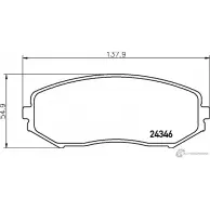 Тормозные колодки, дисковые, комплект PAGID 2 4346 T1600 Suzuki Grand Vitara (JT, TE, TD) 2 Кроссовер 3.2 AWD (JB632) 224 л.с. 2008 – 2015 8307D1188