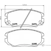 Тормозные колодки, дисковые, комплект PAGID T1611 Hyundai Sonata (NF) 5 Седан 2.4 177 л.с. 2008 – 2010 24 375 24376