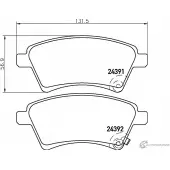 Тормозные колодки, дисковые, комплект PAGID T1616 24392 2 4391 Suzuki SX4 (GY) 1 Седан 2.0 AWD 146 л.с. 2007 – 2009