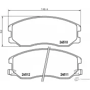 Тормозные колодки, дисковые, комплект PAGID Chevrolet Captiva 1 (C100) Кроссовер 2.4 4WD 169 л.с. 2011 – 2024 245 10 T1676 24511