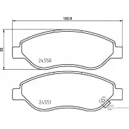 Тормозные колодки, дисковые, комплект PAGID 24 550 T1707 24551 1193395628