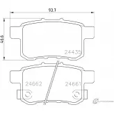 Тормозные колодки, дисковые, комплект PAGID Honda Accord 9 (CR) Седан 2.4 189 л.с. 2017 – наст. время 24661 T1733 244 35