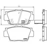 Тормозные колодки, дисковые, комплект PAGID T1756 Acura NSX 1 (NA) Тарга 3.0 T 256 л.с. 1995 – 1997 23 355 23356