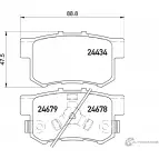 Тормозные колодки, дисковые, комплект PAGID T1767 24679 Honda Accord 9 (CR) Седан 2.4 192 л.с. 2012 – наст. время 2443 4