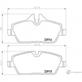 Тормозные колодки, дисковые, комплект PAGID T1827 23916 2 3915 Mini Clubman (F54) 2 Универсал 1.5 One 102 л.с. 2015 – 2024