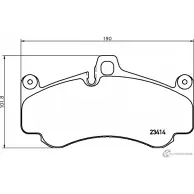 Тормозные колодки, дисковые, комплект PAGID QP9994 Porsche 911 (997) 4 Купе 3.8 Turbo S 537 л.с. 2010 – 2011 T1857 23 414