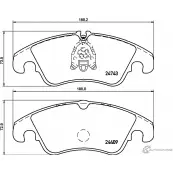 Тормозные колодки, дисковые, комплект PAGID 2 4409 24743 T1884 Ford Focus 2 Хэтчбек 2.5 RS 305 л.с. 2009 – 2011