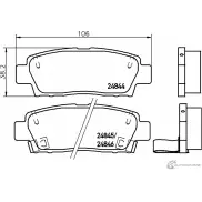 Тормозные колодки, дисковые, комплект PAGID T1891 24845 248 44 1193396032