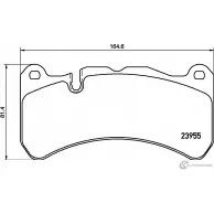 Тормозные колодки, дисковые, комплект PAGID 8222D1116 239 55 Mercedes CLK (A209) 2 Кабриолет 5.5 CLK 55 AMG 354 л.с. 2003 – 2005 T1998