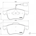 Тормозные колодки, дисковые, комплект PAGID 2434 0 Dodge Dart 1 (PF) Седан 1.4 T 162 л.с. 2012 – 2025 T2010 25439