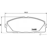 Тормозные колодки, дисковые, комплект PAGID 246 80 T2060 8552D1434 Toyota Hiace (H200) 5 Автобус 3.0 D (LH202. LH212. LH222) 88 л.с. 2005 – 2024