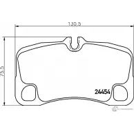 Тормозные колодки, дисковые, комплект PAGID 24454 177 0 4 24454 T2095 Porsche 911 (997) 4 Купе 3.8 Turbo S 537 л.с. 2010 – 2011