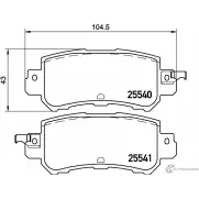 Тормозные колодки, дисковые, комплект PAGID 25541 Mazda CX-3 (DK) 1 Кроссовер 2.0 148 л.с. 2015 – наст. время T2195 2 5540