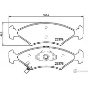 Тормозные колодки, дисковые, комплект PAGID 1193396727 25375 T2200 2 5374